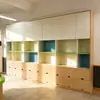 Mesa de Escritório Moderna Minimalista para 2 Pessoas com Tela Divisória Estação de Trabalho Conjunto de Mesa para Computador e Cadeira para Funcionários
