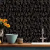 Pegatina de Pared Floral Romántica Autoadhesiva Papel Tapiz Resistente a la Humedad y al Moho Ecológico Lujo Ligero Decorativa para Pared de Dormitorio Armario Renovación