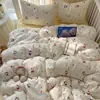 Roupa de Cama Classe A para Maternidade e Bebês Capa de Edredom Individual Algodão Fofo de Camada Dupla Estilo Ins Capa de Edredom para Dormir sem Roupas Capa de Edredom para Dormitório Estudantil