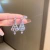 Pendientes colgantes de árbol de Navidad con circonitas, exquisitos y versátiles pendientes de moda, pendientes navideños, joyas de celebridades de Internet, joyas del mismo estilo.