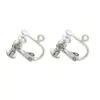 Pendientes envío invisible diy tornillo de cabeza plana clip para oreja accesorios chapado en cobre con anillo de suspensión clip para oreja sin convertidor para agujero de oreja