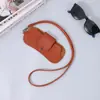 Cuero PU Gran Capacidad Hogar Viaje Cordón Cuello Bolsa para Gafas Gafas de Sol Gafas de Sol Cubierta Protectora de Cuero