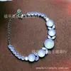 Pulsera de Moda Nueva con Incrustaciones de Calcedonia Rosa Hielo Chapada en Plata al por Mayor Ágata Blanca Versátil Pulsera de Jade Joyería Regalo