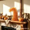 Nuevo árbol de Navidad de seda mini dorado-naranja cruzado, plegable y extensible, adorno de decoración de escritorio desde la fábrica de origen