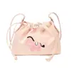 Bolsa de Ombro Saco da Sorte Estilo Chinês para Mulheres, Novo Modelo para o Ano Novo, Bolsa Pequena com Bordado de Cavalinho, Superfície de Veludo Fosco, Bolsa Transversal Fofa com Bichinho de Pelúcia