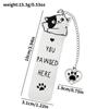 Marcapáginas de acero inoxidable con diseño de perro divertido, muy vendido en Amazon, con bonito diseño en blanco y negro en contraste. Venta al por mayor.