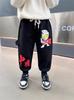 Pantalones de Primavera para Niños, Suaves y Cómodos, Anti-Pilling, Cintura Elástica, Pantalones de Punto Ultraman Chino, Pantalones de Dibujos Animados para Niños de Primavera y Otoño