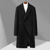 Abrigo de Lana Pura para Hombre de Otoño e Invierno, Gabardina de Lana Larga de Doble Botonadura que Supera la Rodilla con Forro de Plumas Desmontable