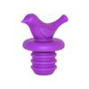 Tapón de silicona de grado alimenticio Benhaida con diseño de pájaro para vino, tapón para botella de vino, con puntos multicolor, sellado a prueba de fugas.