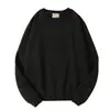 Sudadera de algodón puro estilo americano, peso pesado de 460G, cuello redondo casual, engrosada, mangas raglán, color liso, marca de moda, estilo retro para pareja