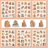 100 Adesivos Criativos de Capivara Não Repetitivos para Journaling, Decorar Garrafas de Água, Capacetes, Power Banks e Adesivos Pequenos