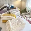 Manta de tafetá com fleece personalizada, colcha de fleece dupla face espessa para o inverno, manta de fleece de cordeiro coral para sofá e cochilo no escritório