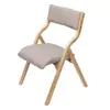 Silla plegable de madera maciza, portátil, con respaldo para el hogar, sencilla y moderna, de madera nórdica, para comedor, taburete informal, silla de reunión