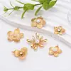 Acero inoxidable flores vintage francesas DIY accesorios hechos a mano colgante floral joyería de acero inoxidable para mujer collar colgante