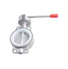 Válvula de Mariposa tipo Wafer de Acero Inoxidable 304 D71X-10P Manija Manual Sello Suave Válvula de Silicona 2 Pulgadas DN80 100