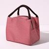 Bolsa aislante a rayas bolsa para almacenamiento de alimentos con conservación en frío tela Oxford papel de aluminio bolso de mano bolsa portátil para lonchera bolsa de hielo