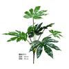 En stock Simulación de helecho, hierba, hoja, ficus, perenne, caucho, espalda de tortuga, paquete grande, planta única, decoración de paisaje de pared, adorno 1
