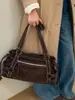 Transfronteiriça 2026 Novo Estilo Bolsa Transversal Versão Coreana Bolsa Tote de Grande Capacidade Bolsa de Mão Retro de Alto Padrão Bolsa de Ombro Portátil Tendência