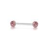 Piercings de lengua de acero inoxidable Piercings de lengua Shambhala con diamante Piercings de pezón Barra de acero de titanio Piercings de lengua Piercings de hueso de oído Fabricantes de perforaciones corporales en venta