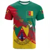 Camisa de Manga Curta Masculina Nova com Padrão da Bandeira e Emblema Nacional de Camarões Impressão 3D Vendas Diretas Transfronteiriças Fornecimento para Exportação