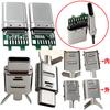 Base hembra USB 3.1 Tipo C con placa fija, interfaz de carga y datos, conector macho y hembra C, placa de prueba, inserción positiva y negativa a doble cara
