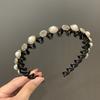2021 Nueva Ola Diadema de Perlas para Mujer Verano Lavar la Cara Cabello Corto Artefacto para Cabello Roto Horquilla Clip Diadema Perezosa Accesorios para el Cabello