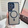 Sensação de pele magnética para poros aplicável para Samsung S26 Ultra simples S25 FE cor de doce A57 capa de celular de casal A17