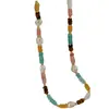 Collar Apilado de Cuentas de Colores para Mujer Piedra Amazónica Estilo Ins Nicho Elegante Moderno Collar de Perlas y Piedras de Colores Venta al por Mayor