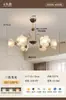 Lustre de pétalas em estilo pastoral medieval francês, luz decorativa aconchegante para sala de estar, nova luminária de teto em formato de flor para sala de estar 2026