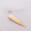 Estilo Ins Coreia do Sul grampo de bico de pato triângulo oco dourado escovado acessórios de grampo de cabelo pérola rede vermelha cocar personalizado diy