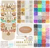 Venda quente transfronteiriça kit de acessórios para joias DIY fatia de argila macia contas de argila pulseira colar fabricação de joias artesanais