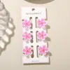 Pinza para el Cabello de Flor Cruzada de 2.5 cm para Mujer 2026 Nuevo Clip para Flequillo Lateral Pinzas para el Cabello Trenzadas de Colores Juego de 6 Piezas