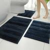 Alfombra de Piso para Inodoro de Tres Piezas Alfombra de Chenilla de Microfibra Baño Absorbente Alfombra para Pies Alfombra Antideslizante para Inodoro Felpudo