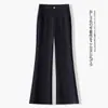 Calça pantalona emagrecedora de cintura alta para mulheres, novo estilo primavera e outono 2026, solta e moderna, calça casual versátil e com bom caimento para mães de meia-idade