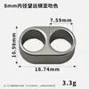 Hebilla ajustable de doble agujero de 5-10 mm, herraje para cordón de teléfono de aleación de zinc, tope de cordón, telescopio metálico de dos vías