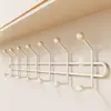 Colgador de Ropa de Pared, Gancho sin Taladro para Sombreros y Bolsos Detrás de la Puerta, Estante de Almacenamiento Resistente de una Fila sin Marcas