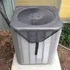 Cubierta transfronteriza para aire acondicionado de exterior, duradera, a prueba de viento, barrera contra el aire frío, malla de PVC transpirable