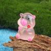 Adorável Capivara Capivara Micro Paisagismo Jardinagem Enfeites Desenho Animado DIY Porquinho da Índia Pequeno Acessórios de Resina Enfeites de Mesa