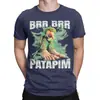 Novedad Brr Brr Patapim Camisetas Italianas Brainrot para Hombre Cuello Redondo Algodón