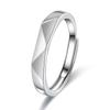 Moda simple estudiante Tendencia anillo para hombre y mujer personalidad creativa Anillo de pareja con diamante Blanco y Negro fabricantes venta al por mayor
