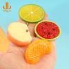 Naranja simulación solapa piña manzana rodaja de manzana clip para el pelo creativo adorno para la cabeza parche llavero colgante accesorios de resina