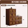 Módulo de Gabinete de Madera Maciza Antiguo con Aroma a Nube de Gasa Combinación de Gabinetes Sala de Estar Retro Gabinete Carmen Nuevo Estilo Chino Gabinete de TV Mesita de Noche
