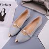 2018 Verão Estilo Coreano Novos Sapatos Femininos Bico Fino Sapatos Baixos Boca Rasa Sapatos de Camada Única