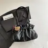 Bolso de hombro retro de color sólido 2026, alta estética, nuevo diseño de moda, elegante y moderno, adecuado para ir al trabajo, con correa de hombro plisada