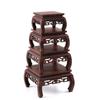 Mogno base de madeira maciça pedra estranha artesanato Buda queimador de incenso bonsai ornamentos vaso pedra madeira retangular suporte de madeira