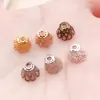 Copo de Vinho Multicolorido Bandeja de Flor Grande Tampa de Flor Contas Espaçadoras Pingente Pulseira Colar DIY Feito à Mão Acessório de Joia Materiais