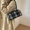 Bolso Tote Pequeño de Oficina de Moda Bolso de Mano Simple a Cuadros Bolso Cruzado de Moda de Nicho Bolso de Hombro de Moda