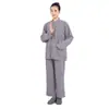 Terno Haiqing Ju Feminino Masculino Terno Zen Adorando Buda e Red Blue Cafe de Chaoshan Adubo Extra Quatro Estações Respirável Terno Haiqing Ju