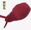Pañuelo para la cabeza de sombrero de pirata estilo japonés, sombrero de trabajo de camarero de punta cerrada para catering de restaurante, sombrero con cinta de chef para hombre y mujer, secado rápido, color liso