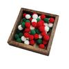 Bola de pelúcia árvore de natal vestir-se diy natal bola de pelo vermelho branco verde cor mista material feito à mão acessórios 3cm cor